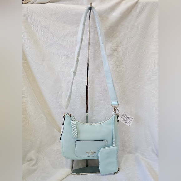 Kate Spade Chelsea Nylon Blue Glow with bonus coinpurse - Picture 2 of 11